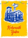 Kedarnath Mandir Hindu temple of Lord Shiva in Uttarakhand India for Kedarnath Yatra