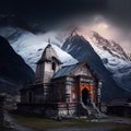 kedarnath temple, mountains Royalty Free Stock Photo