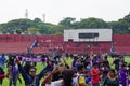 The supporters of Persik Kediri. Persik is one of the Indonesian football club