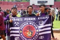 The supporters of Persik Kediri. Persik is one of the Indonesian football club