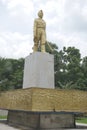 Kediri, East Java Indonesia - February 10th, 2021: Monument of Mayor Bismo on Kediri town square