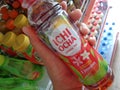 Kediri, Indonesia Januari 12, 2020 : Ichi Ocha, one of indonesian famous soft drink