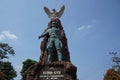 Kediri-Syu PETA monument in Kediri. The statue holding sword and keris Javanese weapon