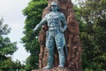 Kediri-Syu PETA monument in Kediri. The statue holding sword and keris Javanese weapon