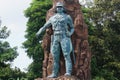 Kediri-Syu PETA monument in Kediri. The statue holding sword and keris Javanese weapon