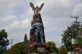 Kediri-Syu PETA monument in Kediri. The statue holding sword and keris Javanese weapon