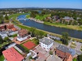 Kedzierzyn-Kozle town - Odra river Royalty Free Stock Photo