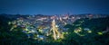 Keelung City Skyline - Panoramic cityscape night view, major port city situated in the northeastern part of Taiwan.