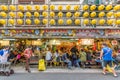 Keelung Miaokou night market famous throughout Taiwan for its large selection of food. Royalty Free Stock Photo