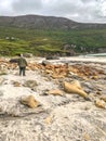 Keem beach cove, Achill Island, Ireland Royalty Free Stock Photo