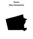 Keene outline map Royalty Free Stock Photo