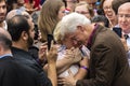 Keene, NH - OCTOBER 17, 2016: Former U.S. President Bill Clinton campaigns on behalf of his wife Democratic presidential nominee H