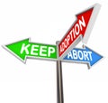 Keep Adoption Abort Three Pregnancy Options Choice Royalty Free Stock Photo