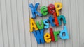 Keep Austin Weird Colorful Letters Central Texas Slogan Royalty Free Stock Photo