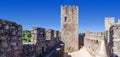 Keep and bailey of the Templar Castle of Almourol. Royalty Free Stock Photo