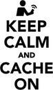 Keep calm and cache on Royalty Free Stock Photo