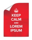 Keep calm and carry on folded poster template