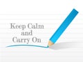 Keep calm and carry on written Royalty Free Stock Photo