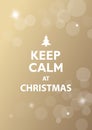 Keep Calm at Christmas traditional vector illustration Royalty Free Stock Photo