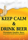 Keep calm and drink beer - poster Royalty Free Stock Photo