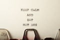 Keep calm and eat hot dog Royalty Free Stock Photo