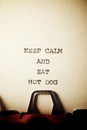 Keep calm and eat hot dog Royalty Free Stock Photo