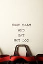 Keep calm and eat hot dog Royalty Free Stock Photo