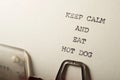 Keep calm and eat hot dog Royalty Free Stock Photo