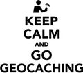 Keep calm and go geocaching Royalty Free Stock Photo