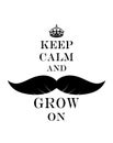 `Keep Calm and Grow On` traditional vector illustration greeting card Royalty Free Stock Photo