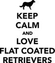 Keep calm and love Flat Coated Retrievers