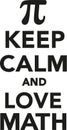 Keep calm and love math Royalty Free Stock Photo