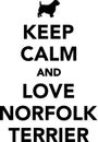Keep Calm And Love Norfolk Terrier