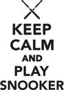 Keep calm and play snooker Royalty Free Stock Photo