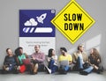 Keep Calm Reduce Speed Relax Slow Down Concept Royalty Free Stock Photo