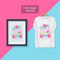 Keep calm and respect the wild life. Lettering quotes. T-shirt design