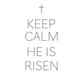 Keep calm he is risen happy easter