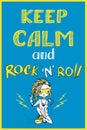 Keep calm and rock and roll Royalty Free Stock Photo