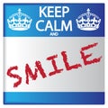 Keep Calm And Smile Sticker