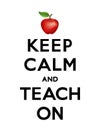 Keep Calm and Teach On Poster, Apple for the Teacher