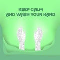 Keep calm and wash your hands banner