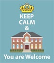 Keep Calm and You are Welcome vector Royalty Free Stock Photo