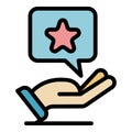 Keep chat manager icon color outline vector