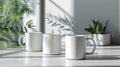 Keep it classic with this white ceramic mug mockup perfect for showcasing your companys timeless style