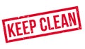 Keep Clean rubber stamp