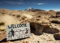 Keep clean sign in Bolivia mountains Royalty Free Stock Photo