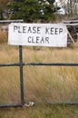 Keep clear