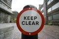 Keep clear Royalty Free Stock Photo