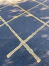 Keep Clear box on dark asphalt Royalty Free Stock Photo