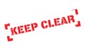 Keep Clear rubber stamp